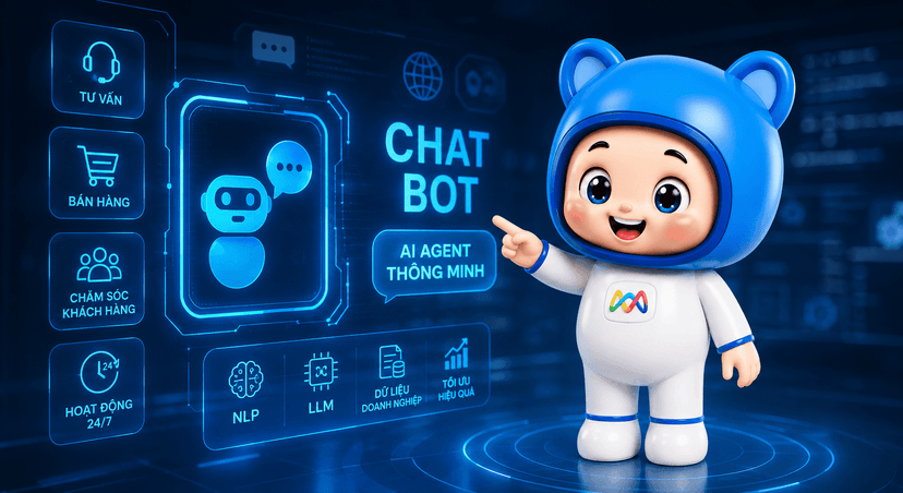 Chatbot AI hoạt động như thế nào – Hình minh họa Trợ lý AI Agent Vareno AI ứng dụng NLP và LLM trong chăm sóc khách hàng.