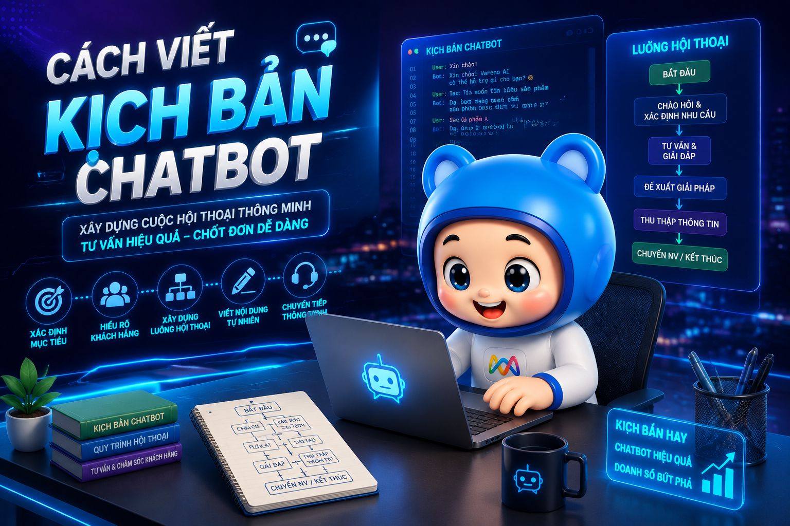 Cách viết kịch bản chatbot hiệu quả cho doanh nghiệp