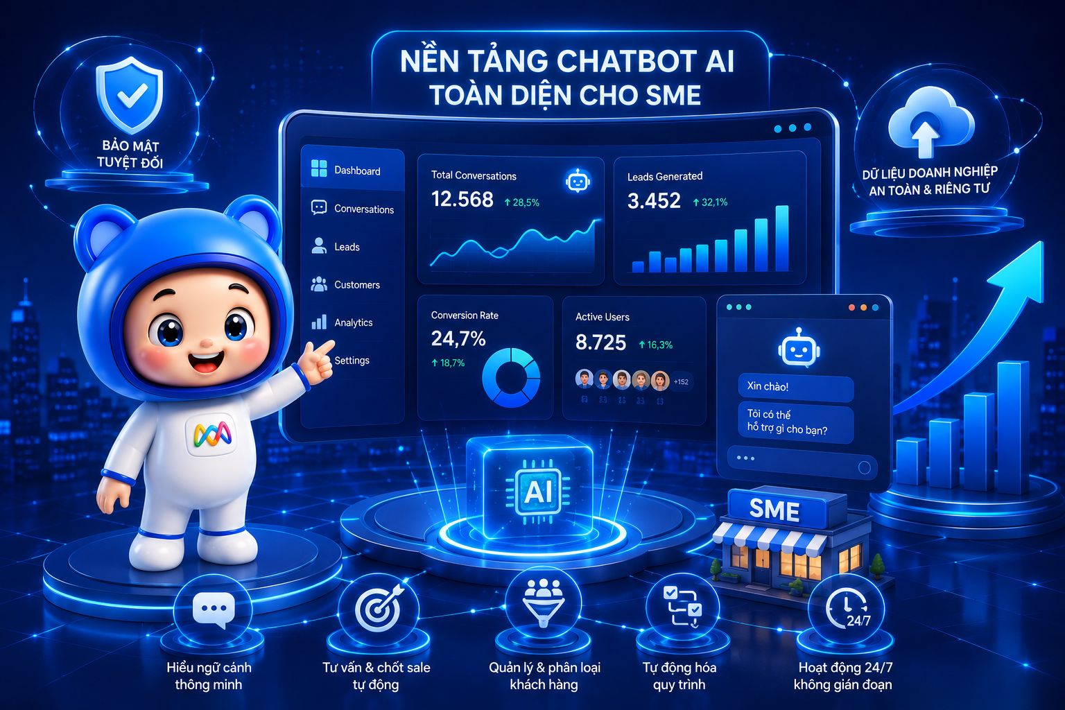 Nền tảng chatbot AI tốt nhất cho SME